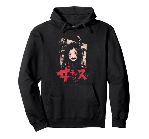 Goth Grunge Demon Anime Waifu Horror Hoodie - Streetwear Style Men Women - T-Shirt, Sweatshirt, Hoodie