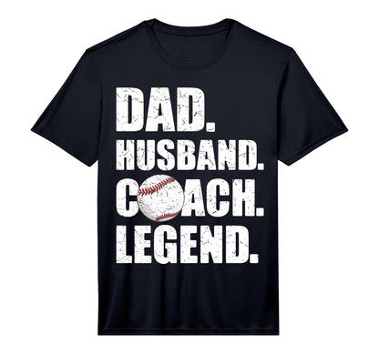 Mens Dad Husband Coach Legend Father T-Shirt - Minimalist Print Men Women - T-Shirt, Sweatshirt, Hoodie