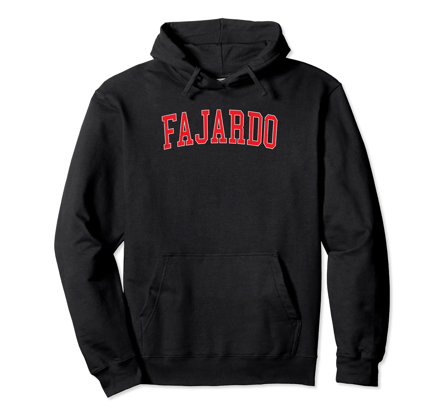 Fajardo Pr Varsity Red Text Hoodie - Novelty Apparel Men Women - T-Shirt, Sweatshirt, Hoodie