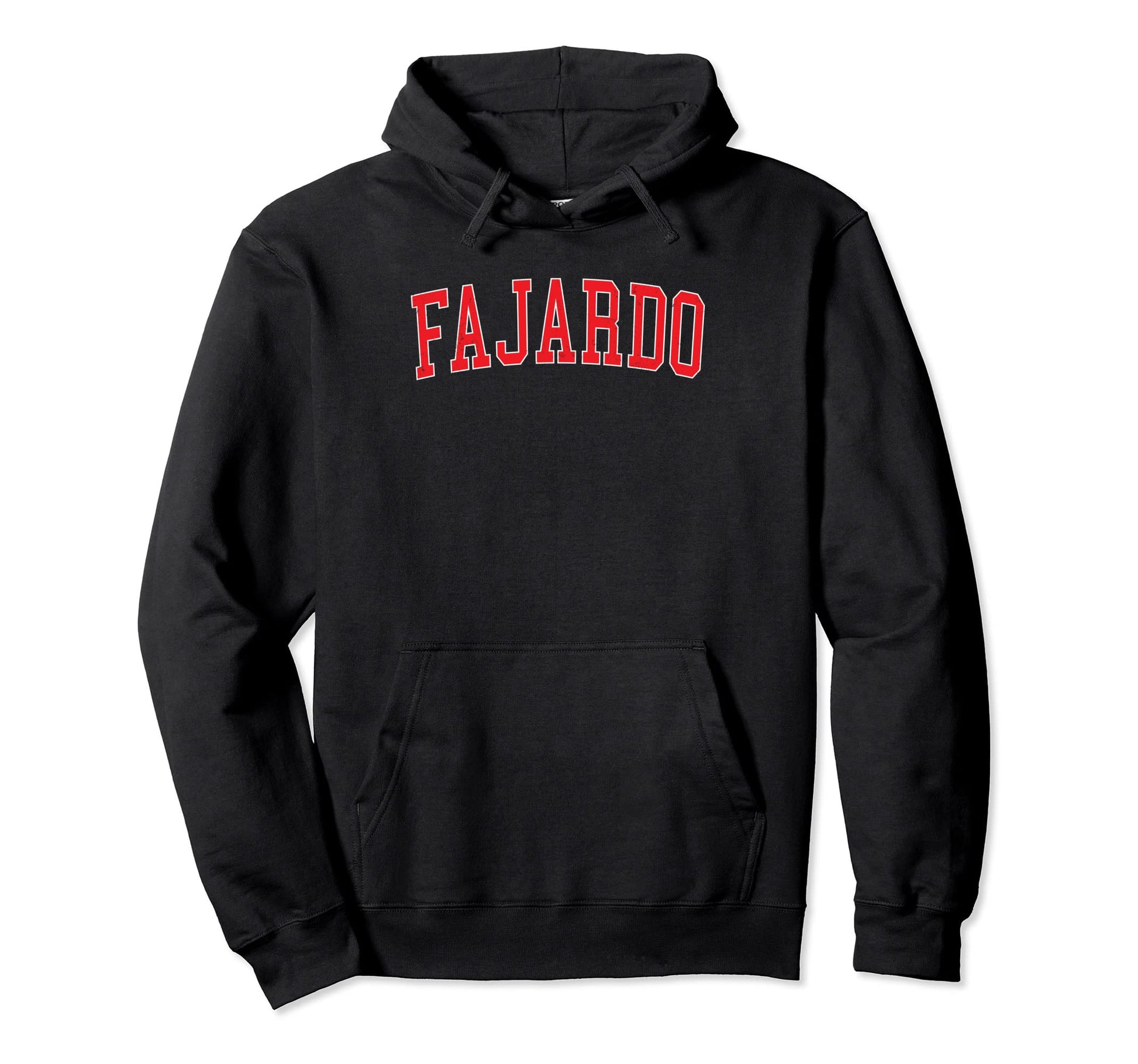 Fajardo Pr Varsity Red Text Hoodie - Novelty Apparel Men Women - T-Shirt, Sweatshirt, Hoodie