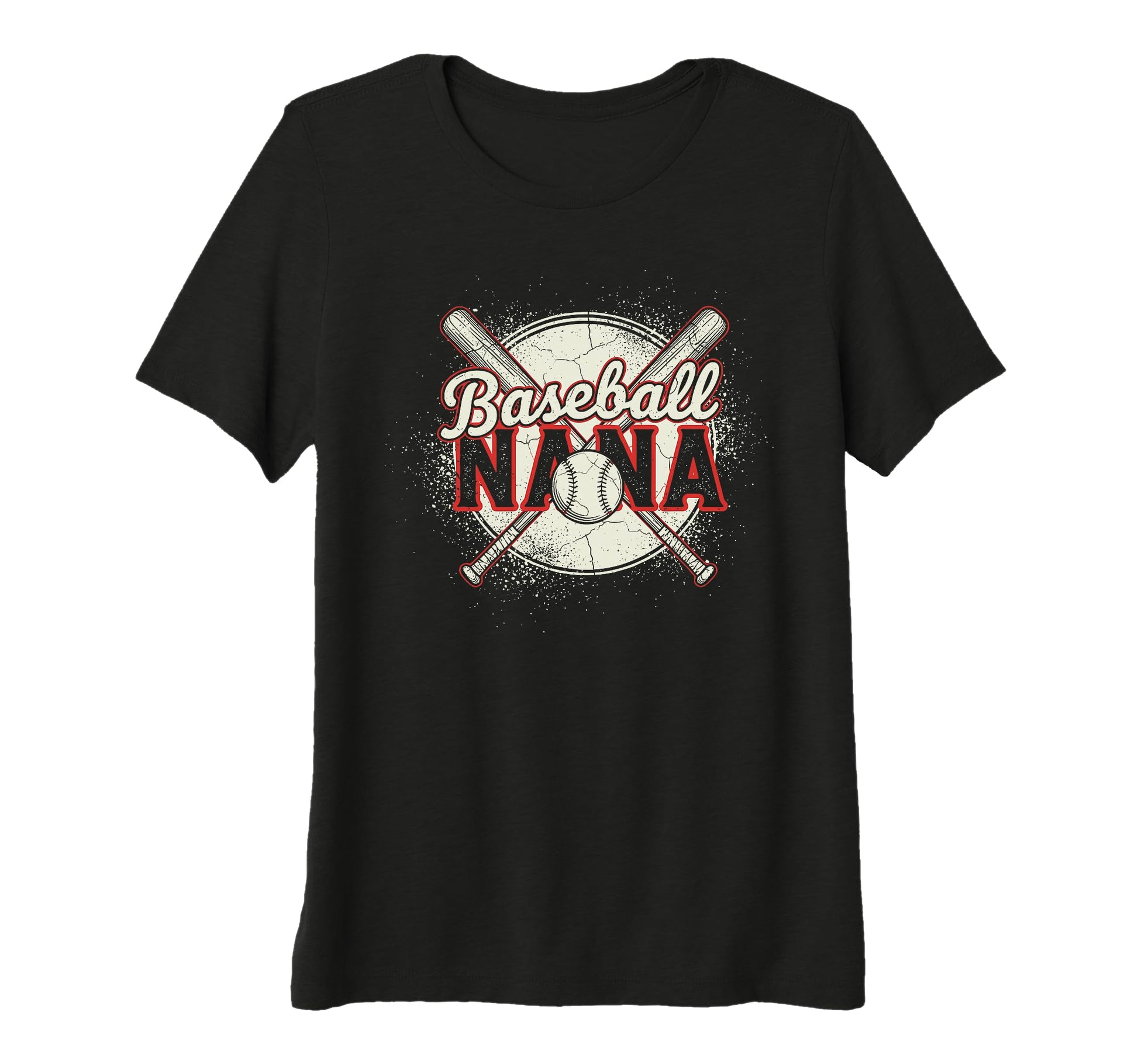 Womens Baseball Nana Crossed Bats T-Shirt - Minimalist Print for Adults - T-Shirt, Sweatshirt, Hoodie