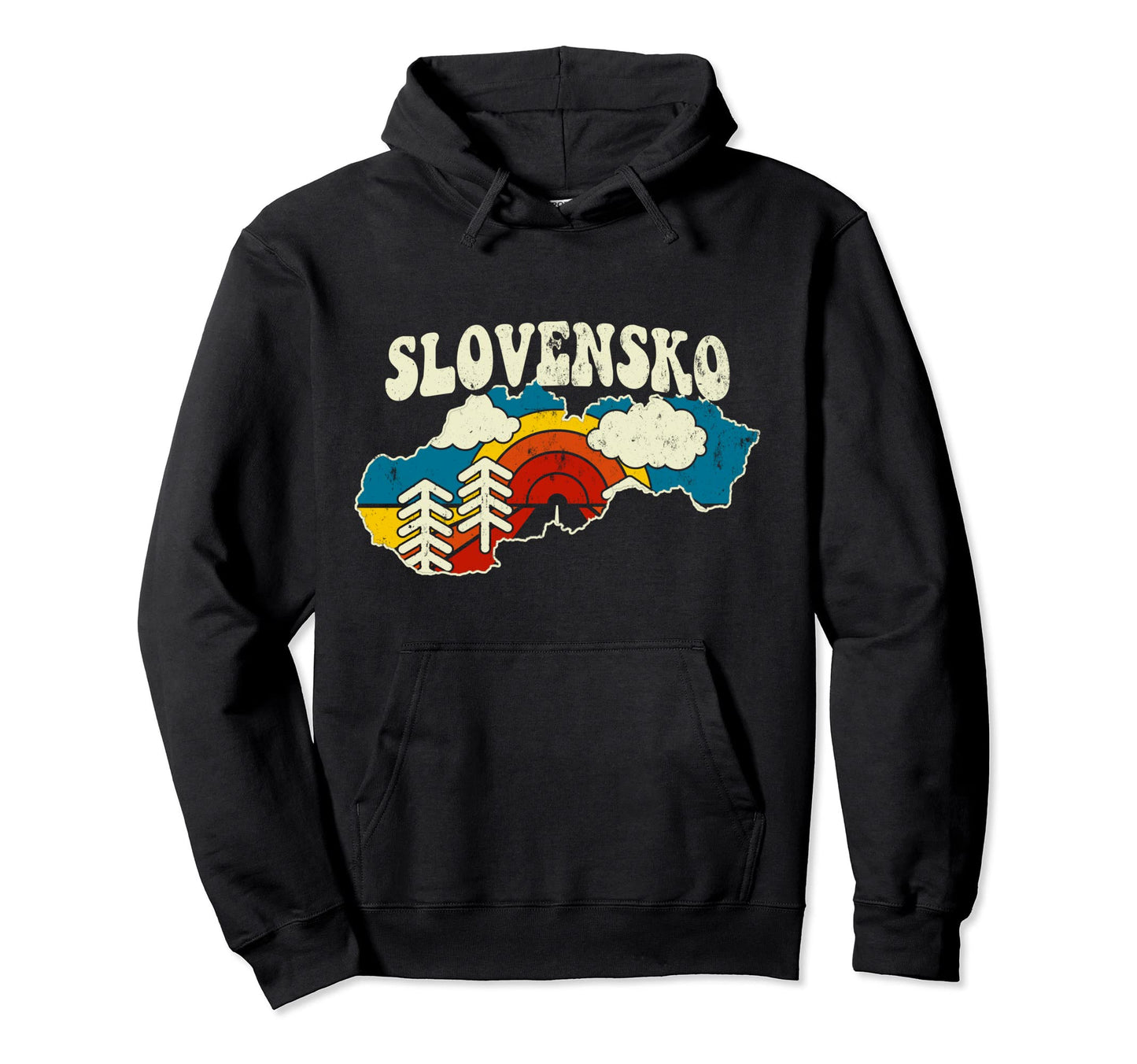 Slovakia Slovakian Country Rainbow Hoodie - Casual Everyday Wear Unisex - T-Shirt, Sweatshirt, Hoodie