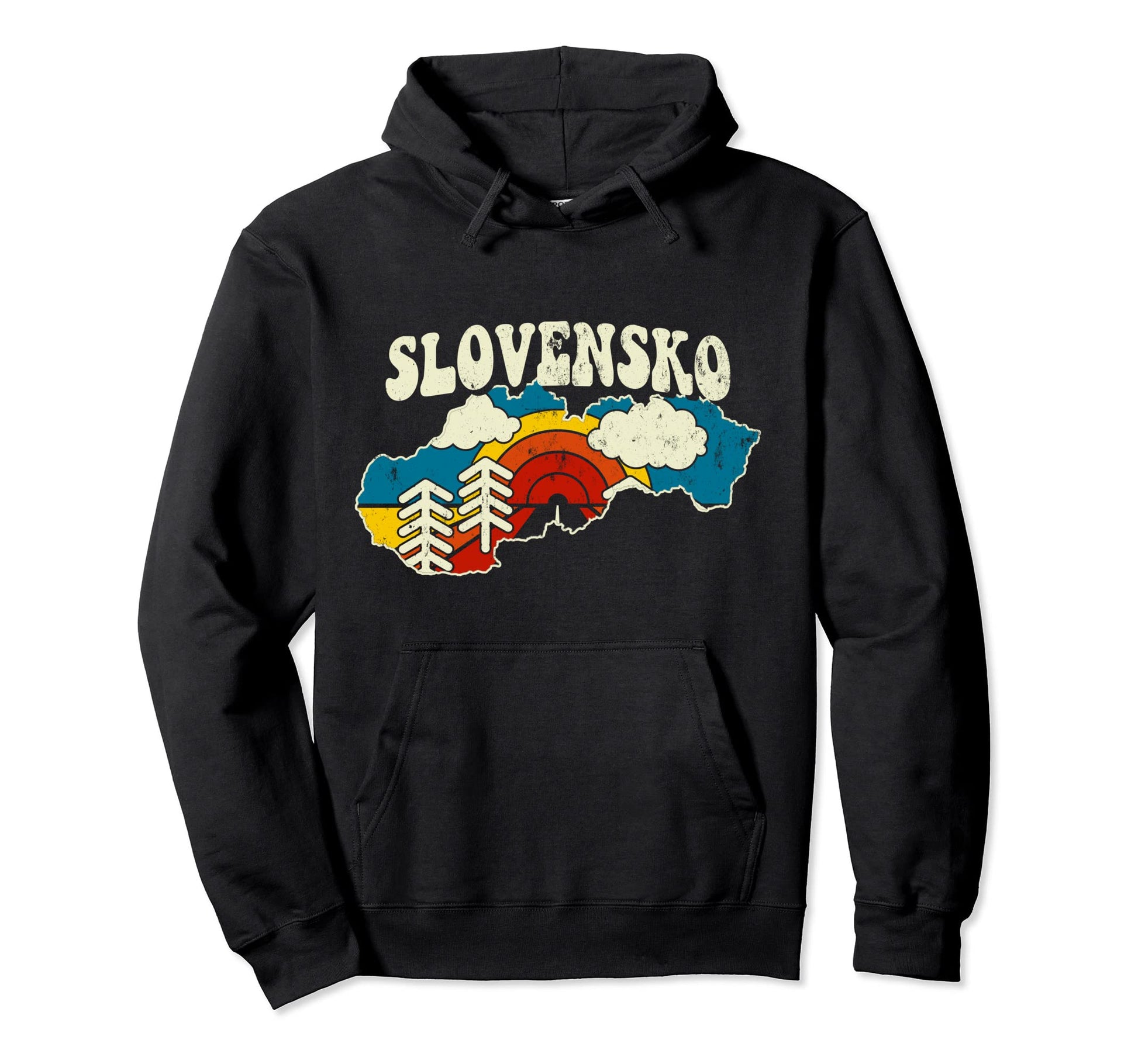 Slovakia Slovakian Country Rainbow Hoodie - Casual Everyday Wear Unisex - T-Shirt, Sweatshirt, Hoodie