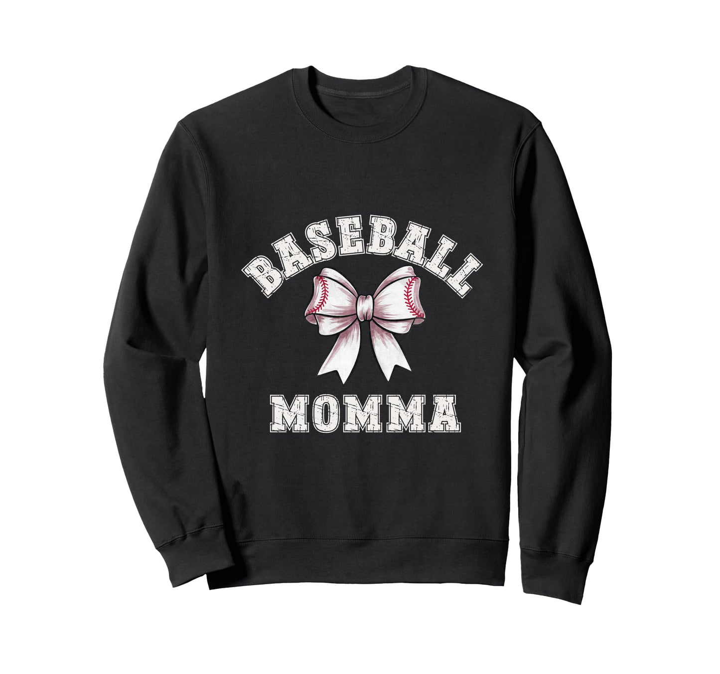 Coquette Baseball Momma Bow Game Day Sweatshirt - Unique Graphic Unisex - T-Shirt, Sweatshirt, Hoodie