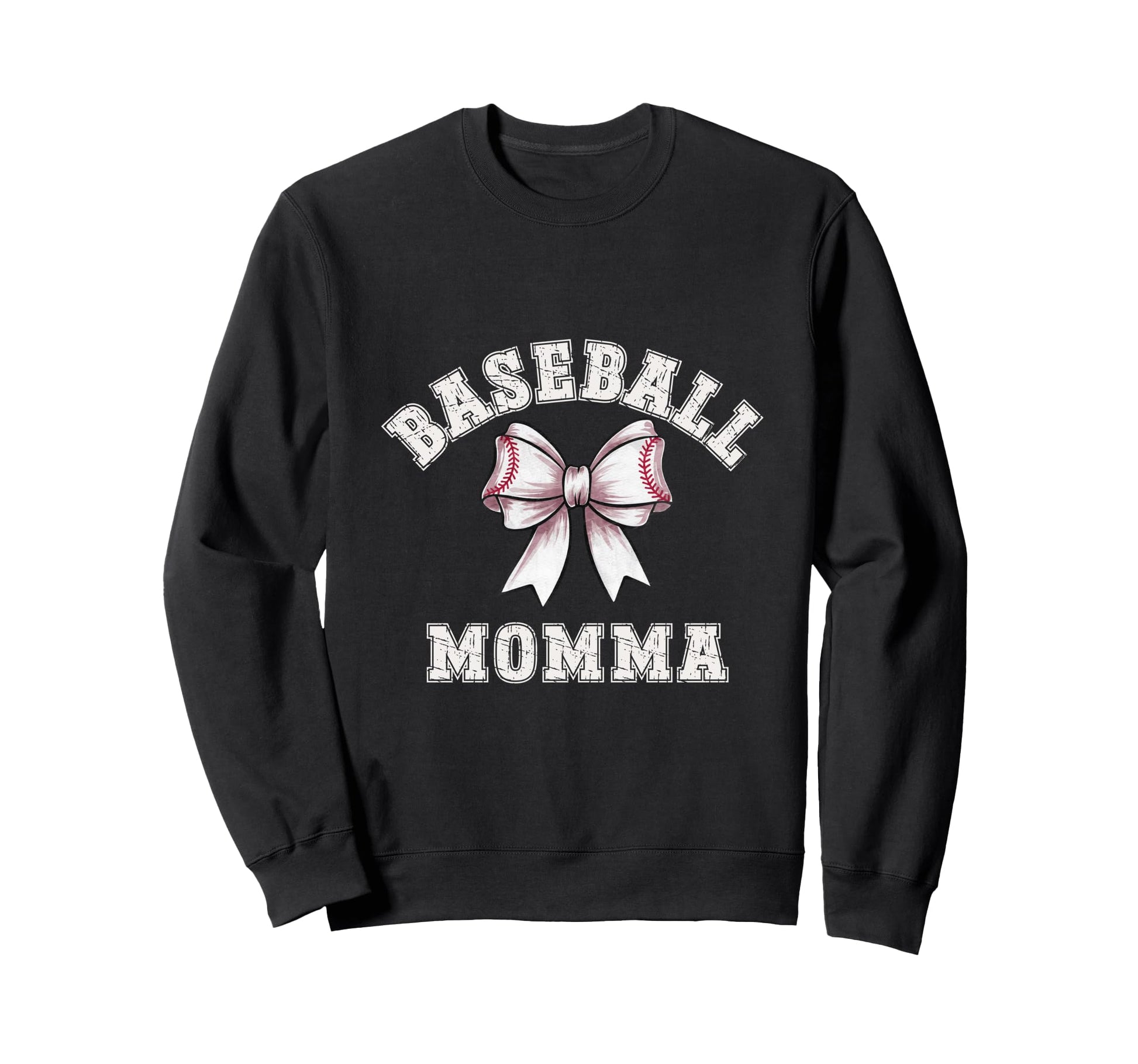 Coquette Baseball Momma Bow Game Day Sweatshirt - Unique Graphic Unisex - T-Shirt, Sweatshirt, Hoodie