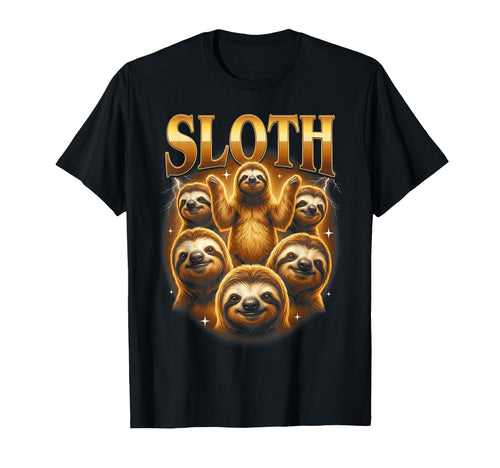 Funny Sloth Squad Lightning Y2K 90S T-Shirt - Fun Novelty Design Unisex - T-Shirt, Sweatshirt, Hoodie