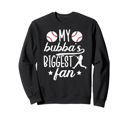 Bubbas Biggest Fan Baseball Sweatshirt - Minimalist Print for Adults - T-Shirt, Sweatshirt, Hoodie