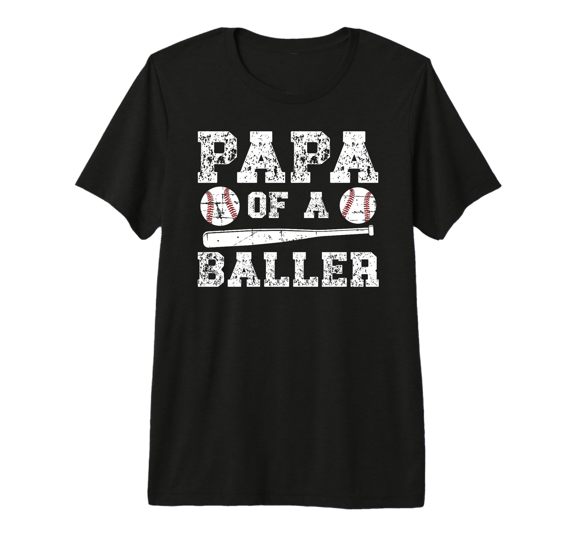 Mens Papa Baller Baseball Papa T-Shirt - Novelty Apparel for Adults - T-Shirt, Sweatshirt, Hoodie