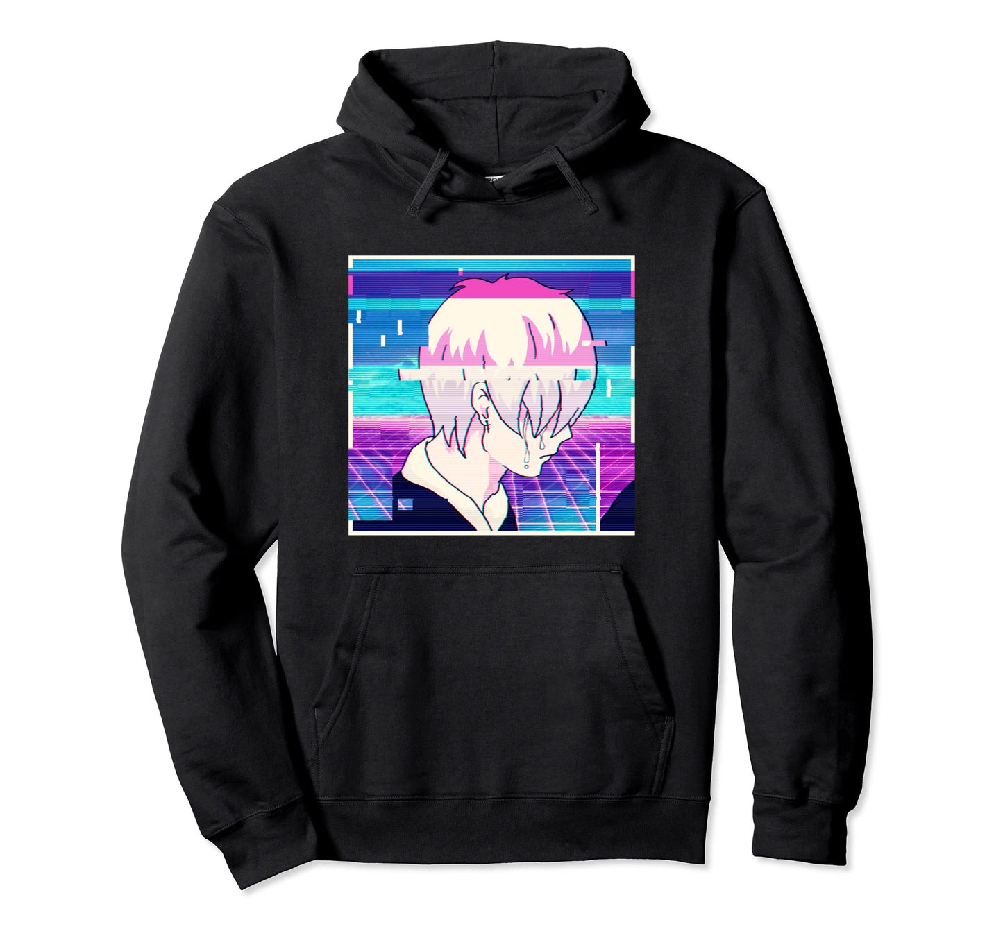 Emo Anime Sad Vaporwave Aesthetic Hoodie - Streetwear Style for Adults - T-Shirt, Sweatshirt, Hoodie