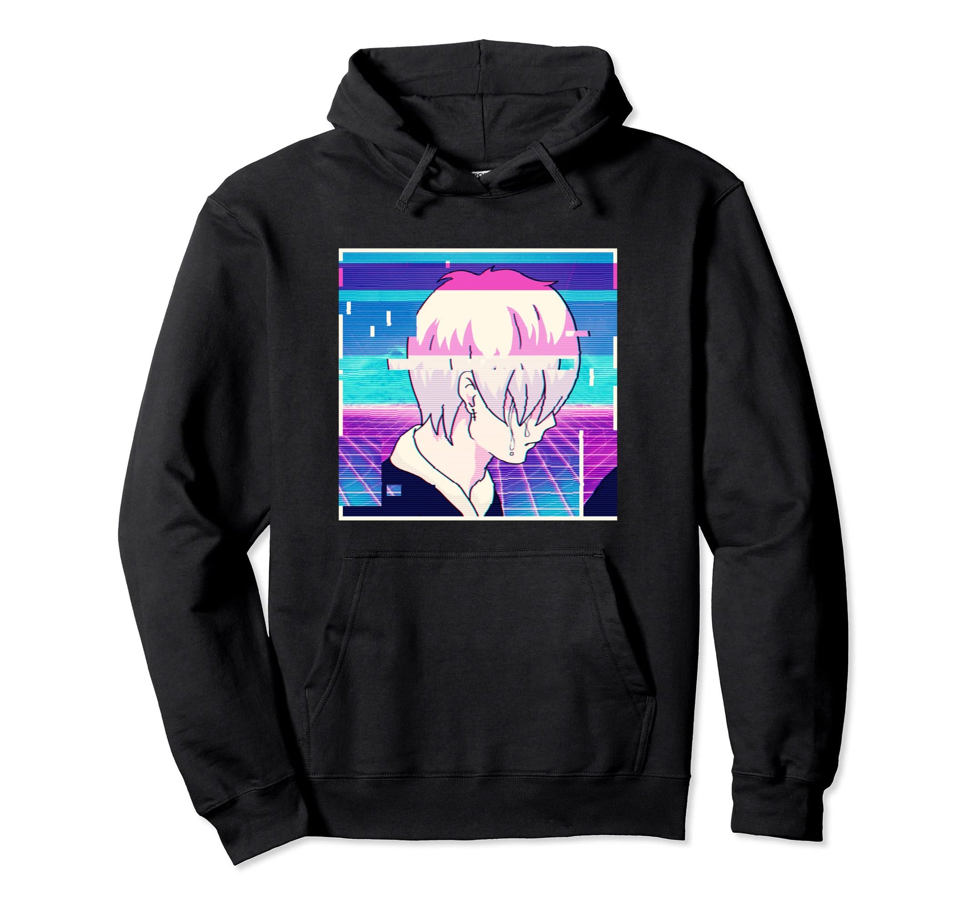 Emo Anime Sad Vaporwave Aesthetic Hoodie - Streetwear Style for Adults - T-Shirt, Sweatshirt, Hoodie