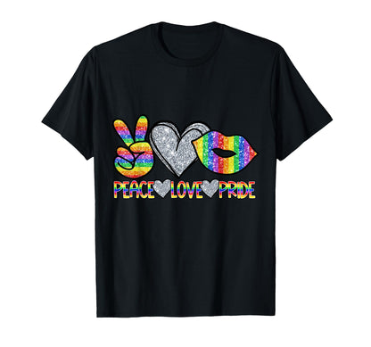 Lgbt Rainbow Gay Peace Love Pride T-Shirt - Unique Graphic Unisex - T-Shirt, Sweatshirt, Hoodie
