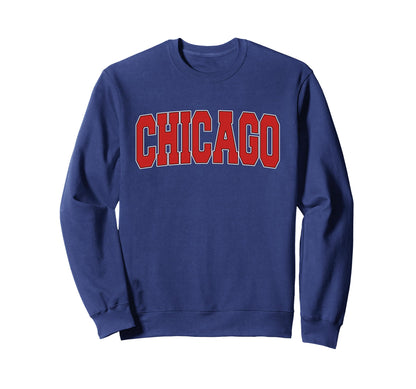 Chicago Il Illinois Varsity Usa Sweatshirt - Trendy Graphic Men Women - T-Shirt, Sweatshirt, Hoodie