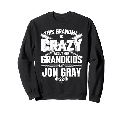 Grandma Crazy Jon Gray Texas Sweatshirt - Trendy Graphic Men Women - T-Shirt, Sweatshirt, Hoodie