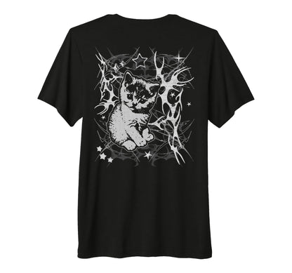 Y2K Cat Emo 2000S Grunge Tri Blend T-Shirt - Novelty Apparel Unisex - T-Shirt, Sweatshirt, Hoodie