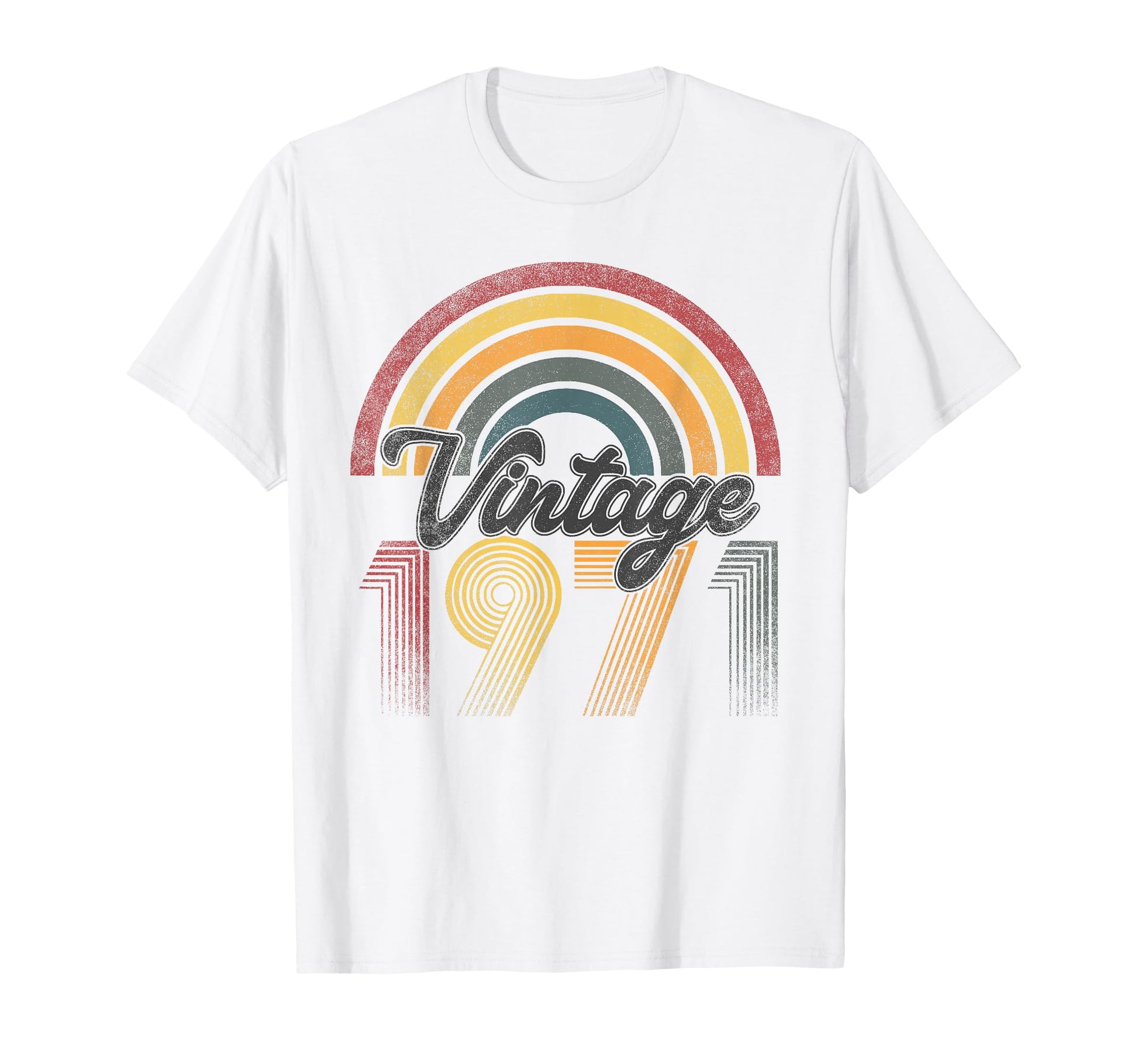 1971 54Th Birthday Rainbow T-Shirt - Streetwear Style for Adults - T-Shirt, Sweatshirt, Hoodie