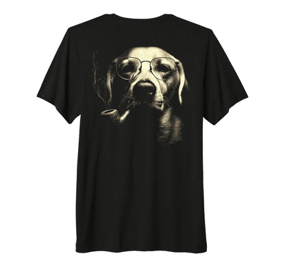 Labrador Retriever Glasses Smoking Pipe T-Shirt - Trendy Graphic Men Women - T-Shirt, Sweatshirt, Hoodie