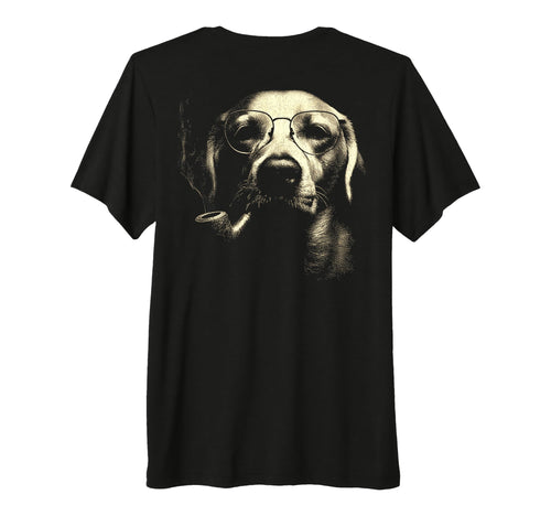 Labrador Retriever Glasses Smoking Pipe T-Shirt - Trendy Graphic Men Women - T-Shirt, Sweatshirt, Hoodie