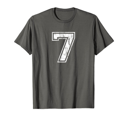 Number 7 Seven Varsity T-Shirt - Casual Everyday Wear for Adults - T-Shirt, Sweatshirt, Hoodie