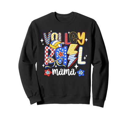 Volleyball Mama Game Day Coquette Sweatshirt - Aesthetic Graphic Men Women - T-Shirt, Sweatshirt, Hoodie
