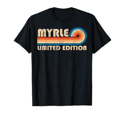 Myrle 70S 80S Sunset Stripe T-Shirt - Unique Graphic for Adults - T-Shirt, Sweatshirt, Hoodie