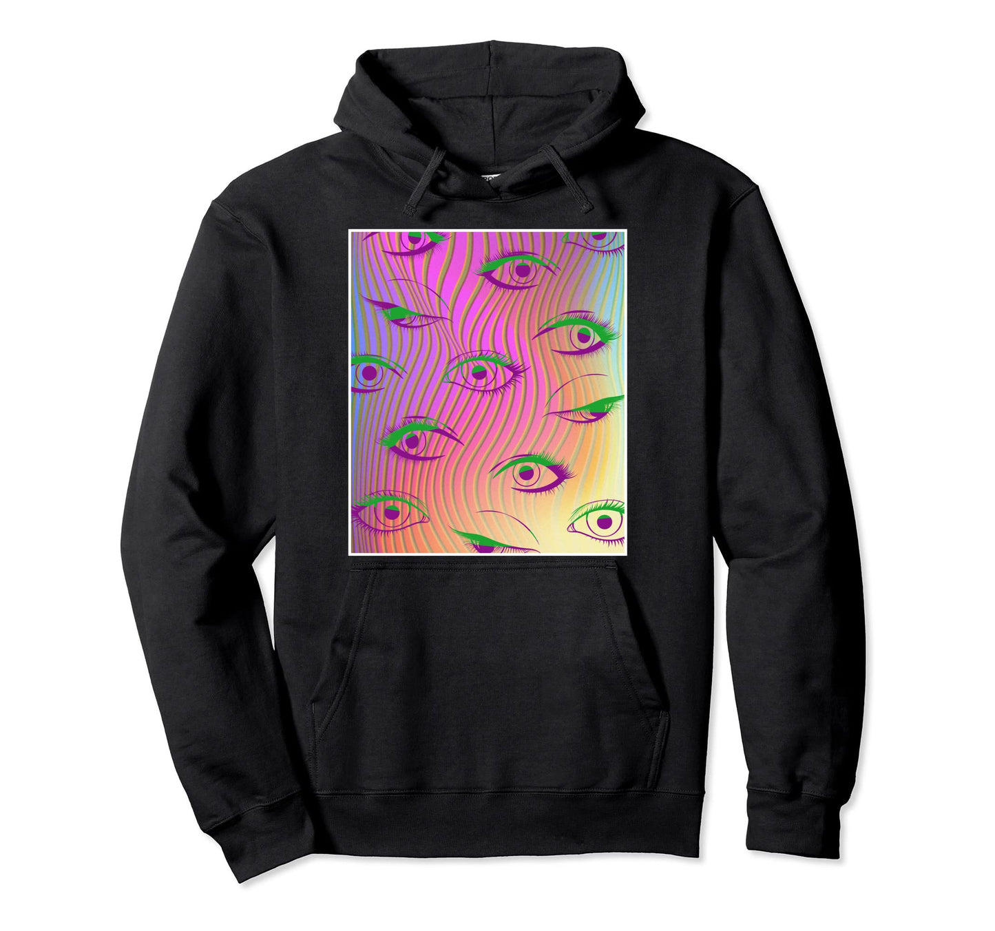 Kidcore Aesthetic Weirdcore Eyes Hoodie - Unique Graphic Men Women - T-Shirt, Sweatshirt, Hoodie