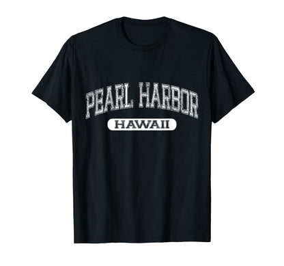 Pearl Harbor Hawaii Varsity Text T-Shirt - Unique Graphic Unisex - T-Shirt, Sweatshirt, Hoodie