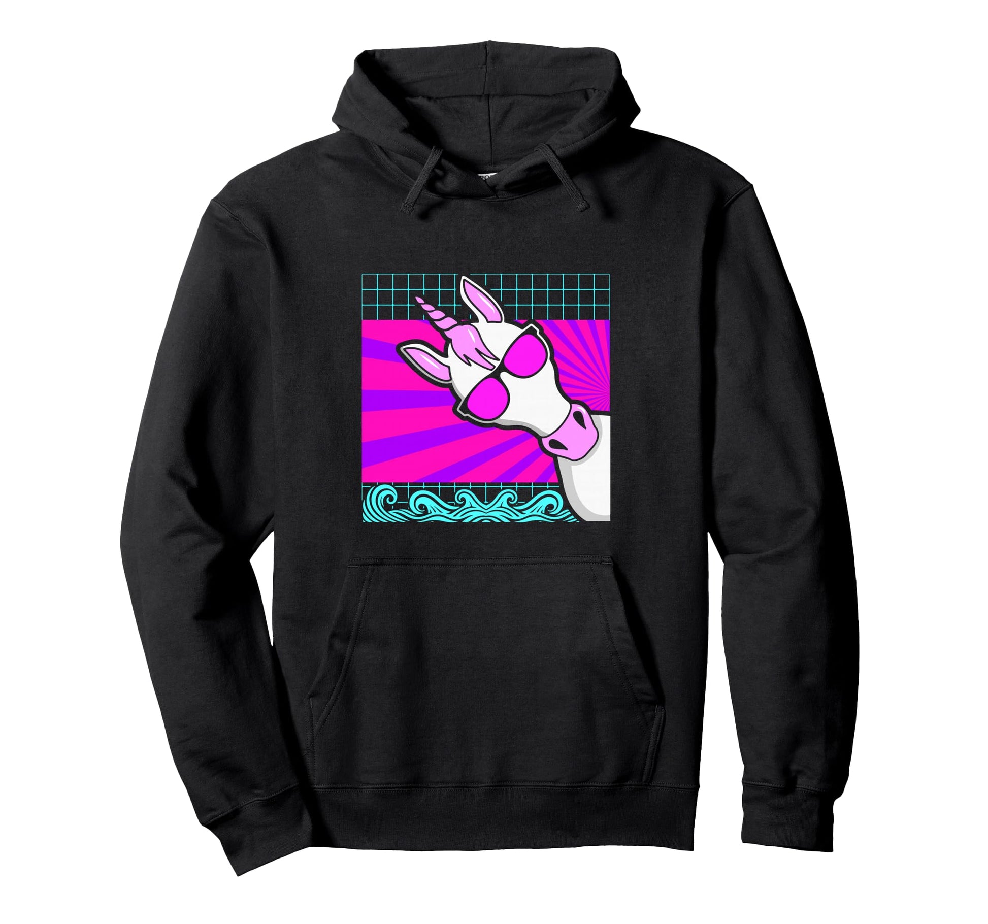 Aesthetic Vaporwave Outfits Unicorn Hoodie - Novelty Apparel Men Women - T-Shirt, Sweatshirt, Hoodie