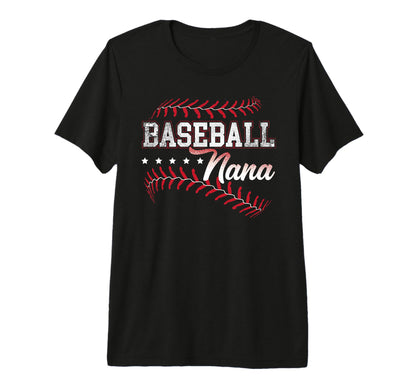 Baseball Nana Baseball Grandma Gift T-Shirt - Custom Art Print for Adults - T-Shirt, Sweatshirt, Hoodie
