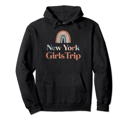 New York Trip Boho Rainbow Group Hoodie - Aesthetic Graphic for Adults - T-Shirt, Sweatshirt, Hoodie