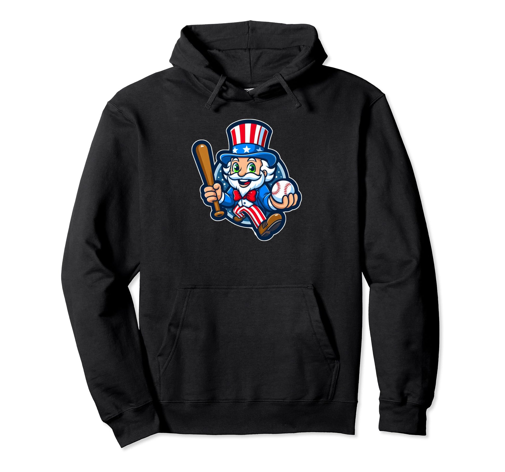 Uncle Sam Baseball 4Th July American Hoodie - Trendy Graphic Unisex - T-Shirt, Sweatshirt, Hoodie