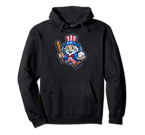 Uncle Sam Baseball 4Th July American Hoodie - Trendy Graphic Unisex - T-Shirt, Sweatshirt, Hoodie