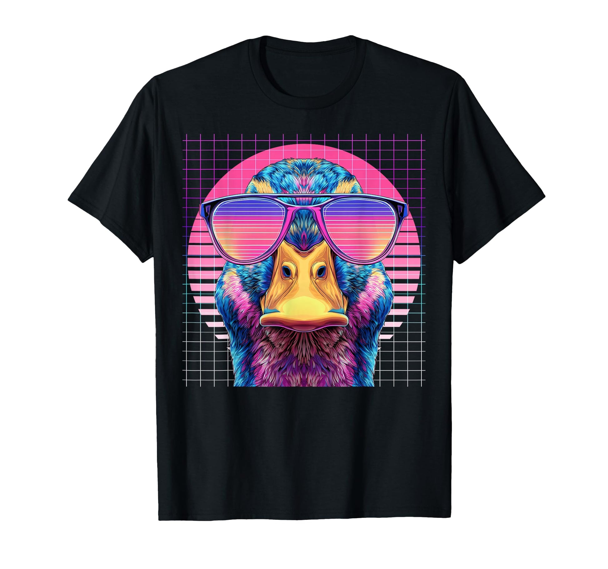 Ducks Sunglasses Ducky Vaporwave T-Shirt - Casual Everyday Wear for Adults - T-Shirt, Sweatshirt, Hoodie