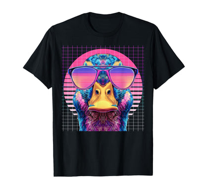 Ducks Sunglasses Ducky Vaporwave T-Shirt - Casual Everyday Wear for Adults - T-Shirt, Sweatshirt, Hoodie
