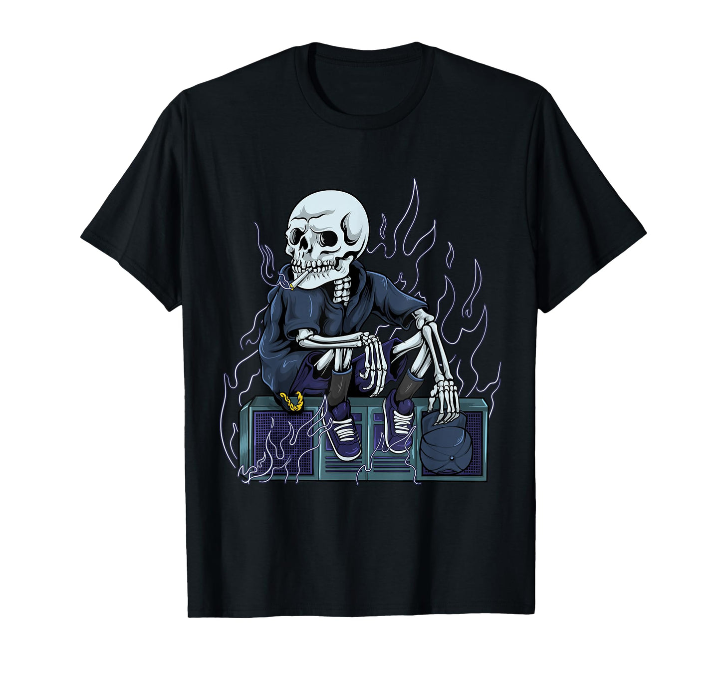 Gangster Skeleton Aesthetic Edgy T-Shirt - Unique Graphic for Adults - T-Shirt, Sweatshirt, Hoodie