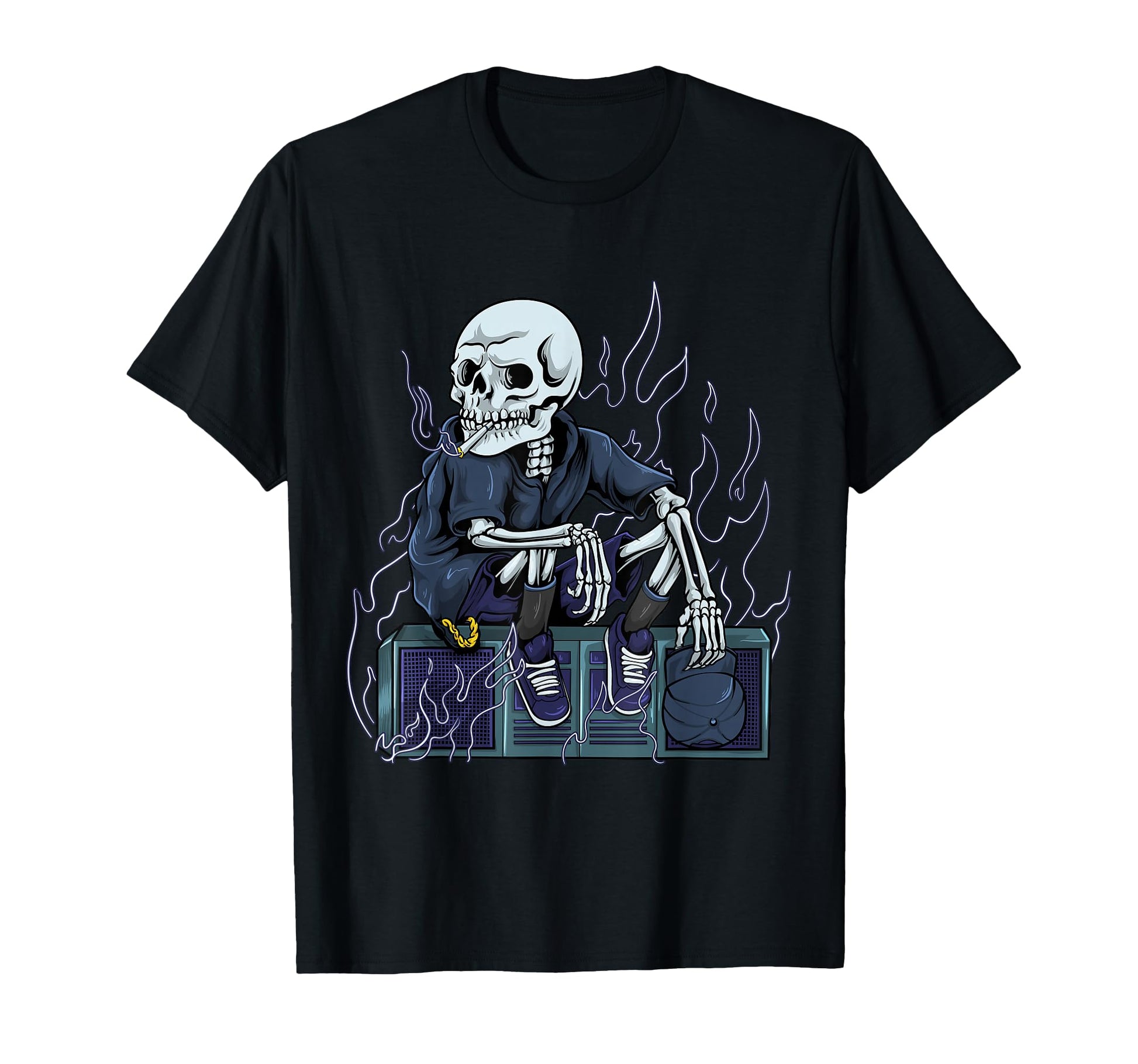 Gangster Skeleton Aesthetic Edgy T-Shirt - Unique Graphic for Adults - T-Shirt, Sweatshirt, Hoodie