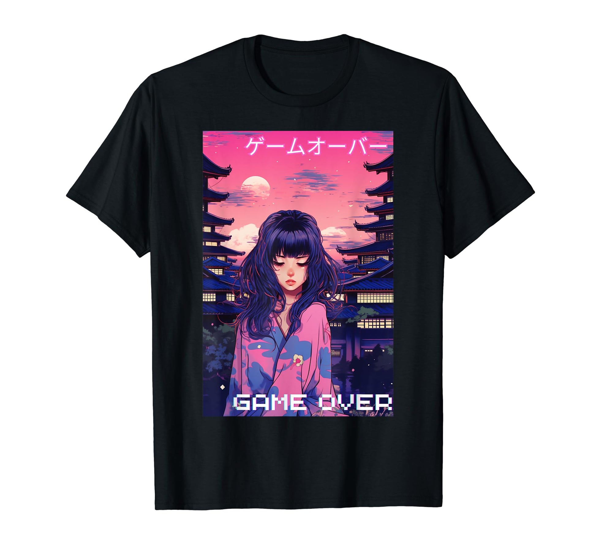 Japanese Vaporwave Sad Anime Indie T-Shirt - Novelty Apparel Unisex - T-Shirt, Sweatshirt, Hoodie