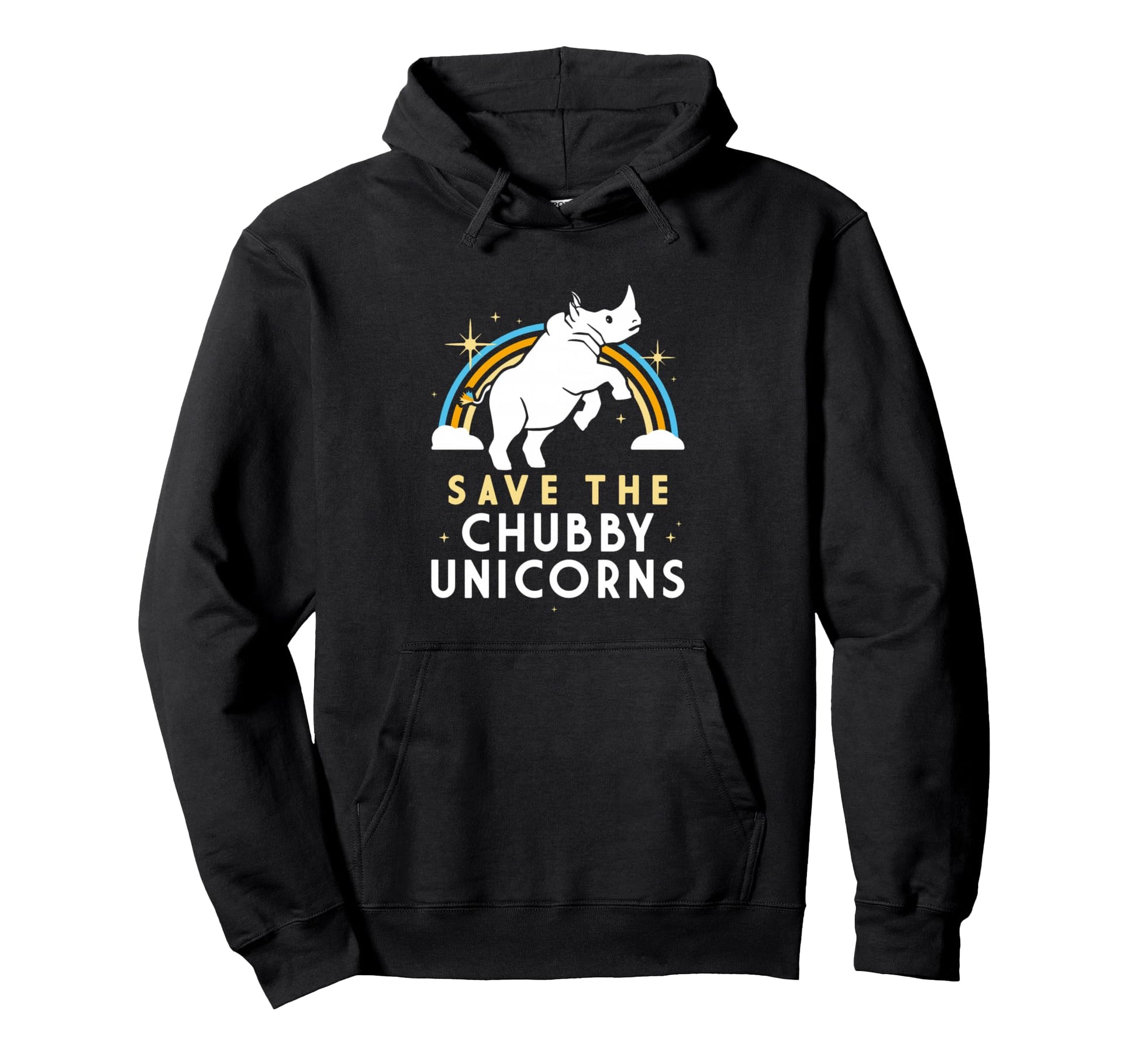 Save Chubby Unicorns Rainbow Gifts Hoodie - Minimalist Print Unisex - T-Shirt, Sweatshirt, Hoodie