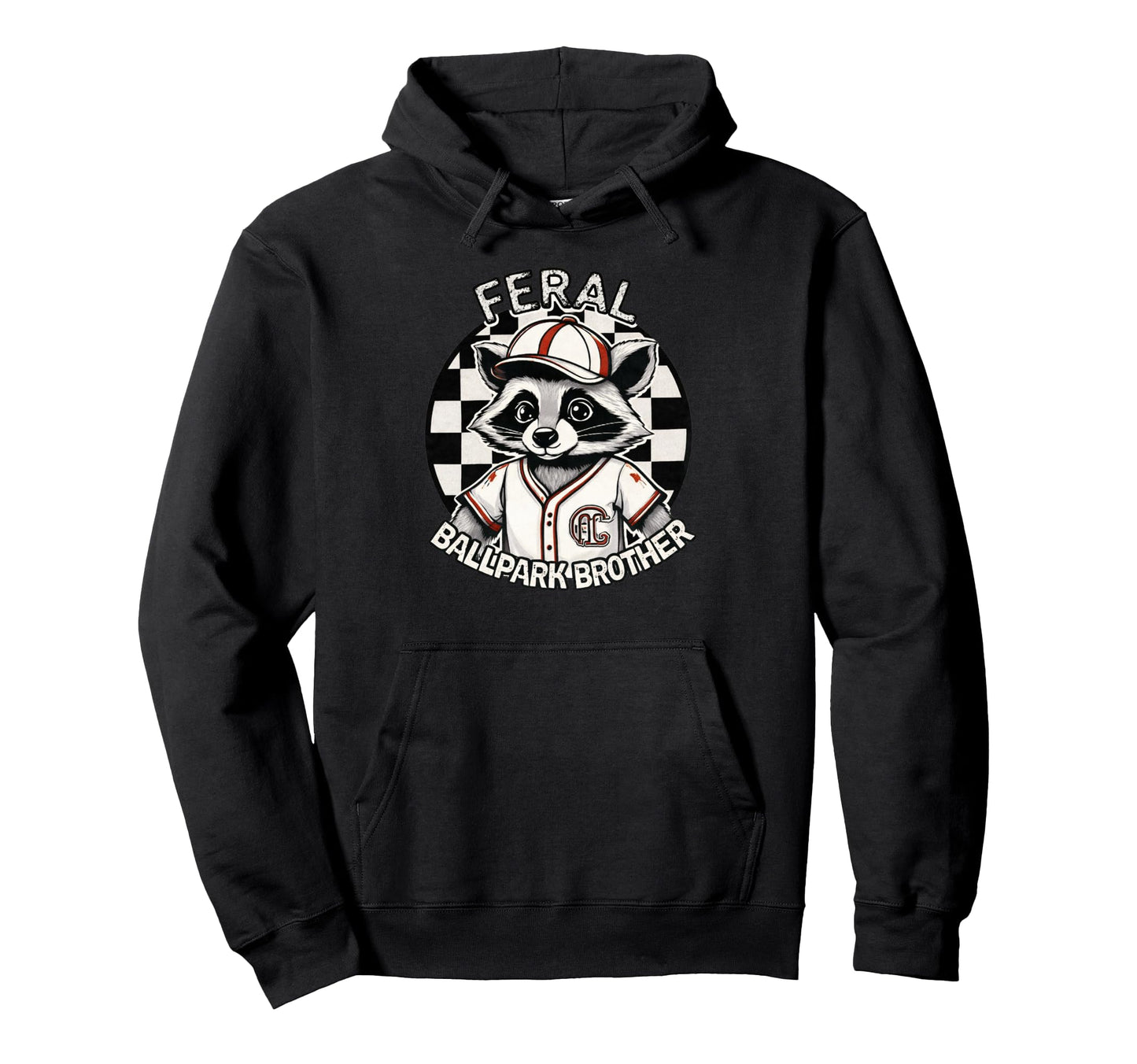Raccoon And Scooter Feral Ballpark Hoodie - Fun Novelty Design Unisex - T-Shirt, Sweatshirt, Hoodie