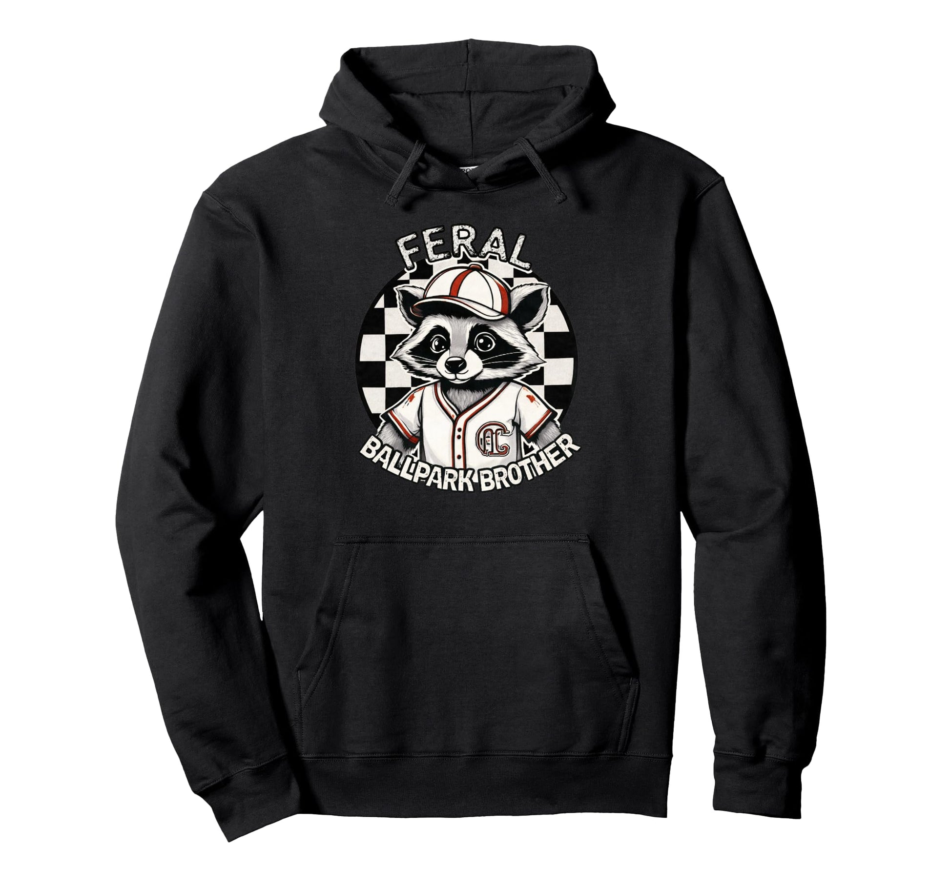 Raccoon And Scooter Feral Ballpark Hoodie - Fun Novelty Design Unisex - T-Shirt, Sweatshirt, Hoodie