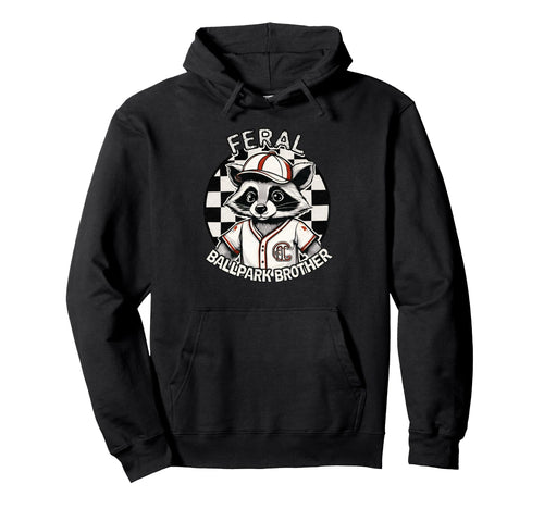 Raccoon And Scooter Feral Ballpark Hoodie - Fun Novelty Design Unisex - T-Shirt, Sweatshirt, Hoodie