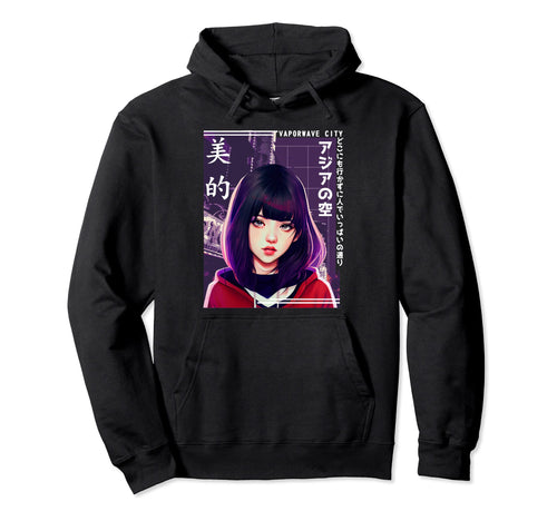 Cyberpop Vaporwave Anime Japanese City Hoodie - Custom Art Print Unisex - T-Shirt, Sweatshirt, Hoodie