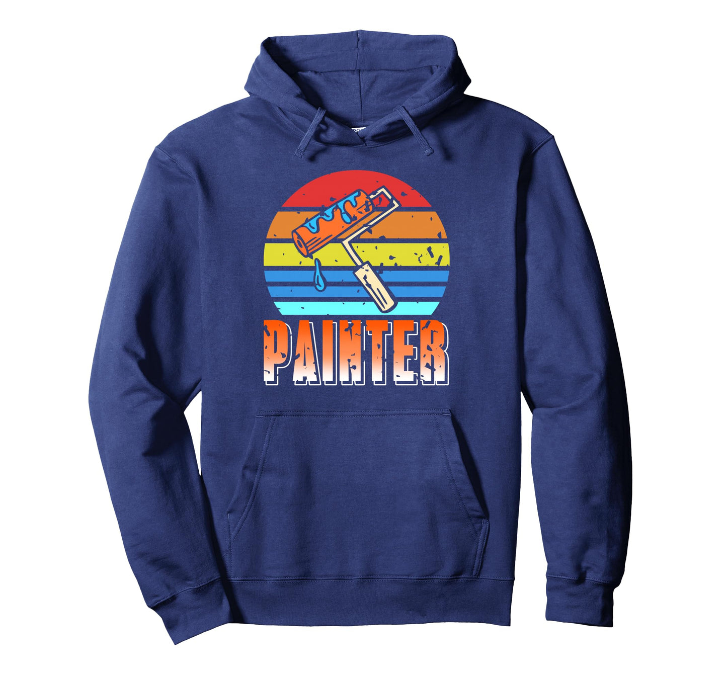 Paint Roller Rainbow Painter Pride Hoodie - Unique Graphic Men Women - T-Shirt, Sweatshirt, Hoodie