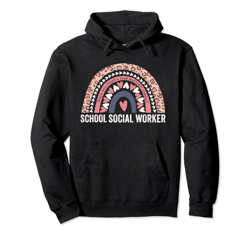 School Social Worker Rainbow 2023 Hoodie - Custom Art Print Men Women - T-Shirt, Sweatshirt, Hoodie
