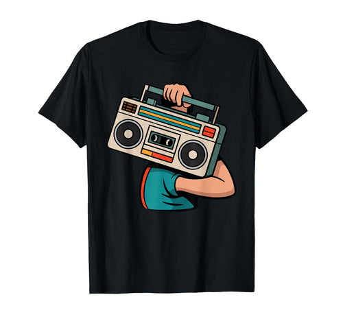 80S 90S Boombox Nostalgia Tech Costume T-Shirt - Graphic Print Men Women - T-Shirt, Sweatshirt, Hoodie