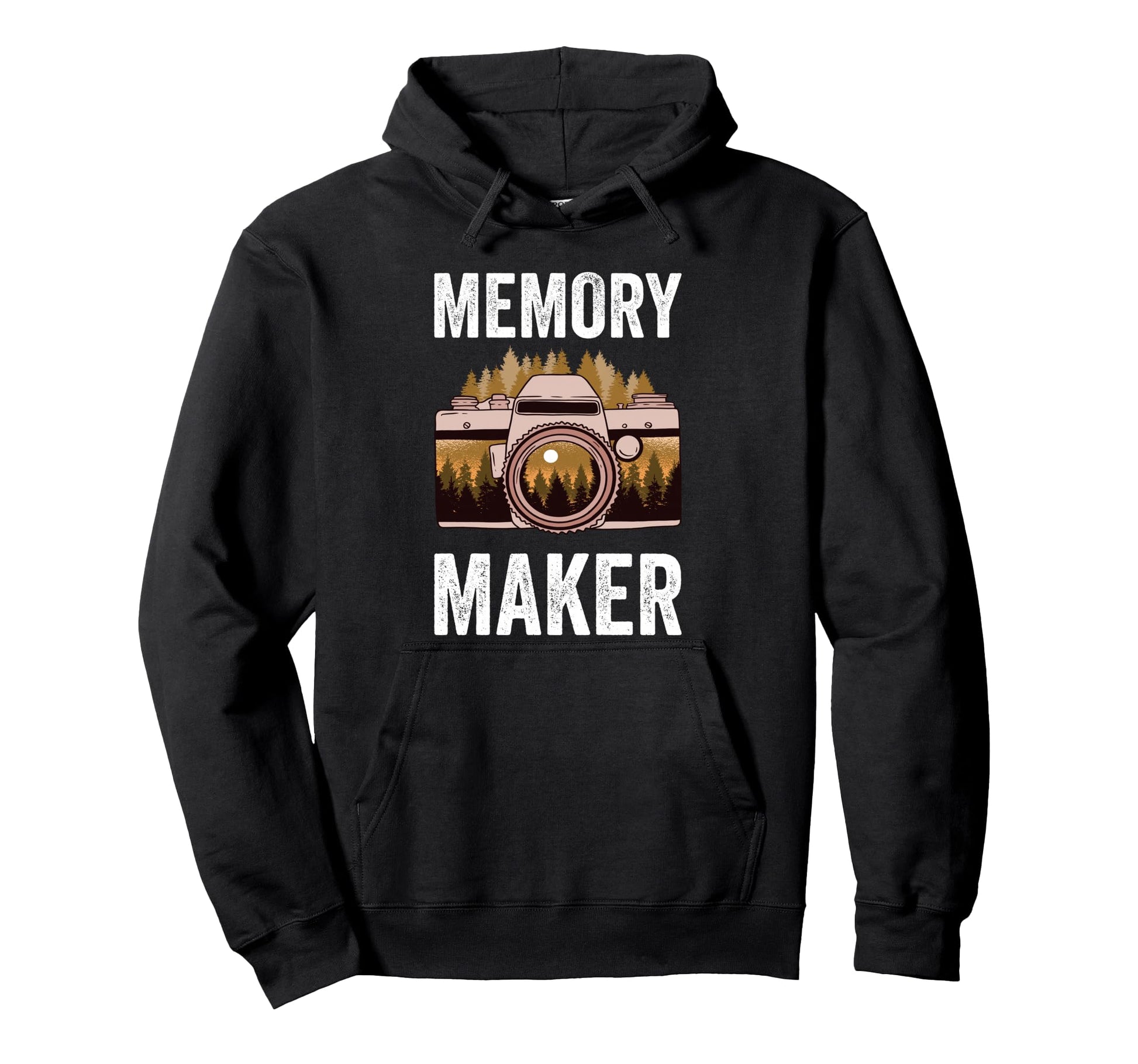 Memory Maker Photography Camera Hoodie - Minimalist Print for Adults - T-Shirt, Sweatshirt, Hoodie