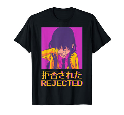 Sad Anime Emo Japanese Vaporwave T-Shirt - Unique Graphic for Adults - T-Shirt, Sweatshirt, Hoodie