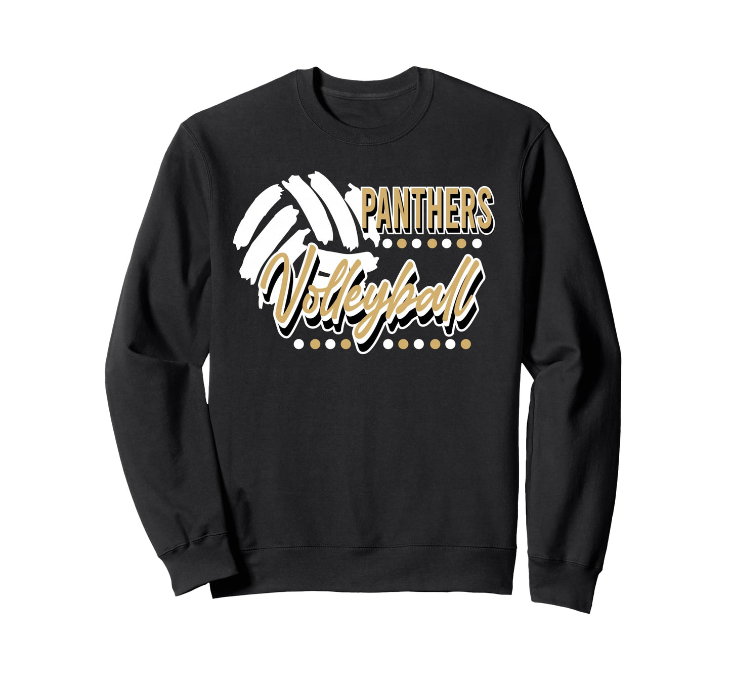 Gold Panthers Volleyball Mom Sweatshirt - Aesthetic Graphic for Adults - T-Shirt, Sweatshirt, Hoodie