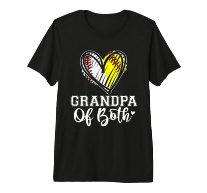 Grandpa Both Baseball Softball T-Shirt - Minimalist Print for Adults - T-Shirt, Sweatshirt, Hoodie