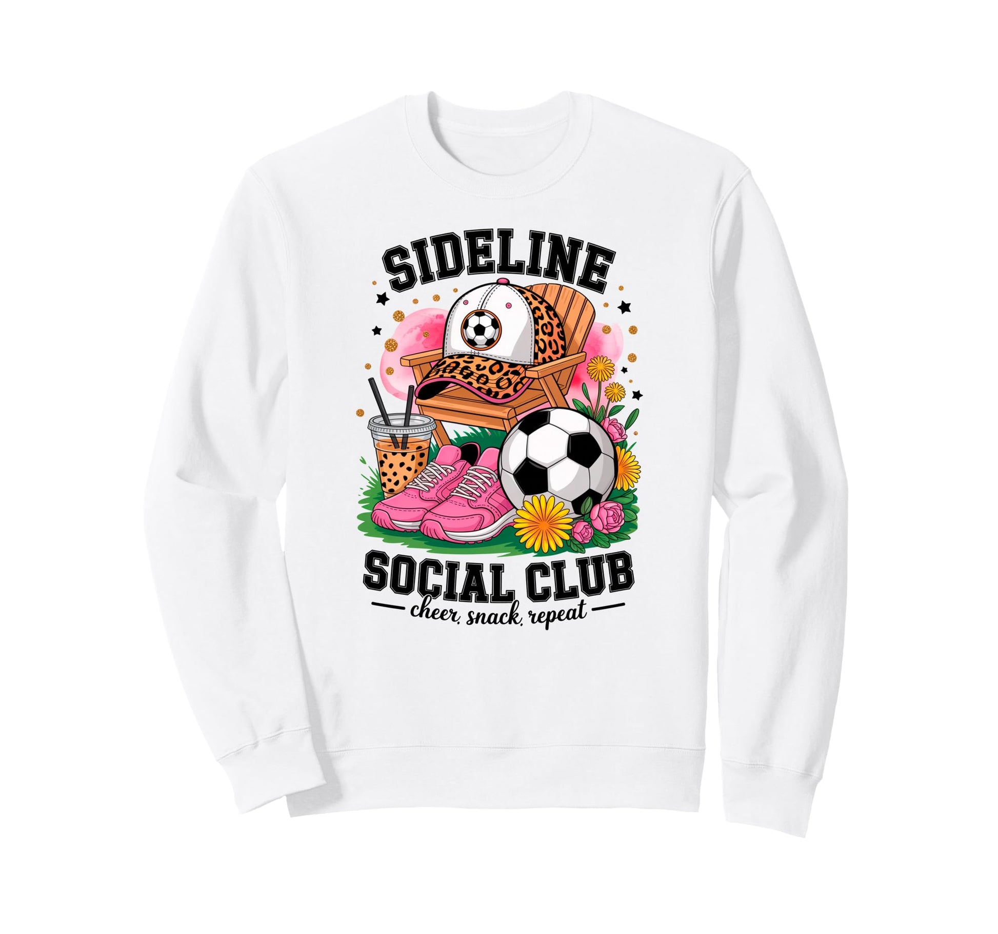 Sideline Social Club Soccer Mom Sweatshirt - Unique Graphic for Adults - T-Shirt, Sweatshirt, Hoodie