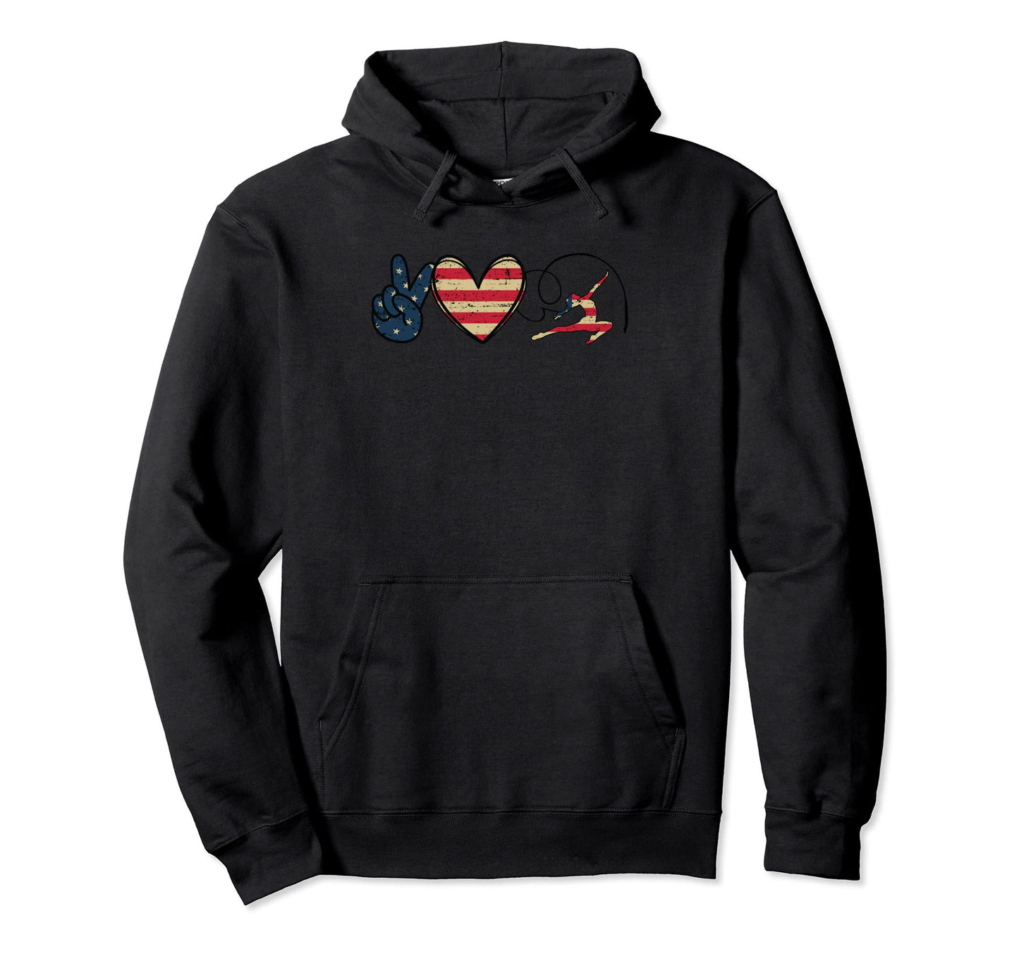 Peace Love Gymnastics Leopard Hoodie - Casual Everyday Wear for Adults - T-Shirt, Sweatshirt, Hoodie